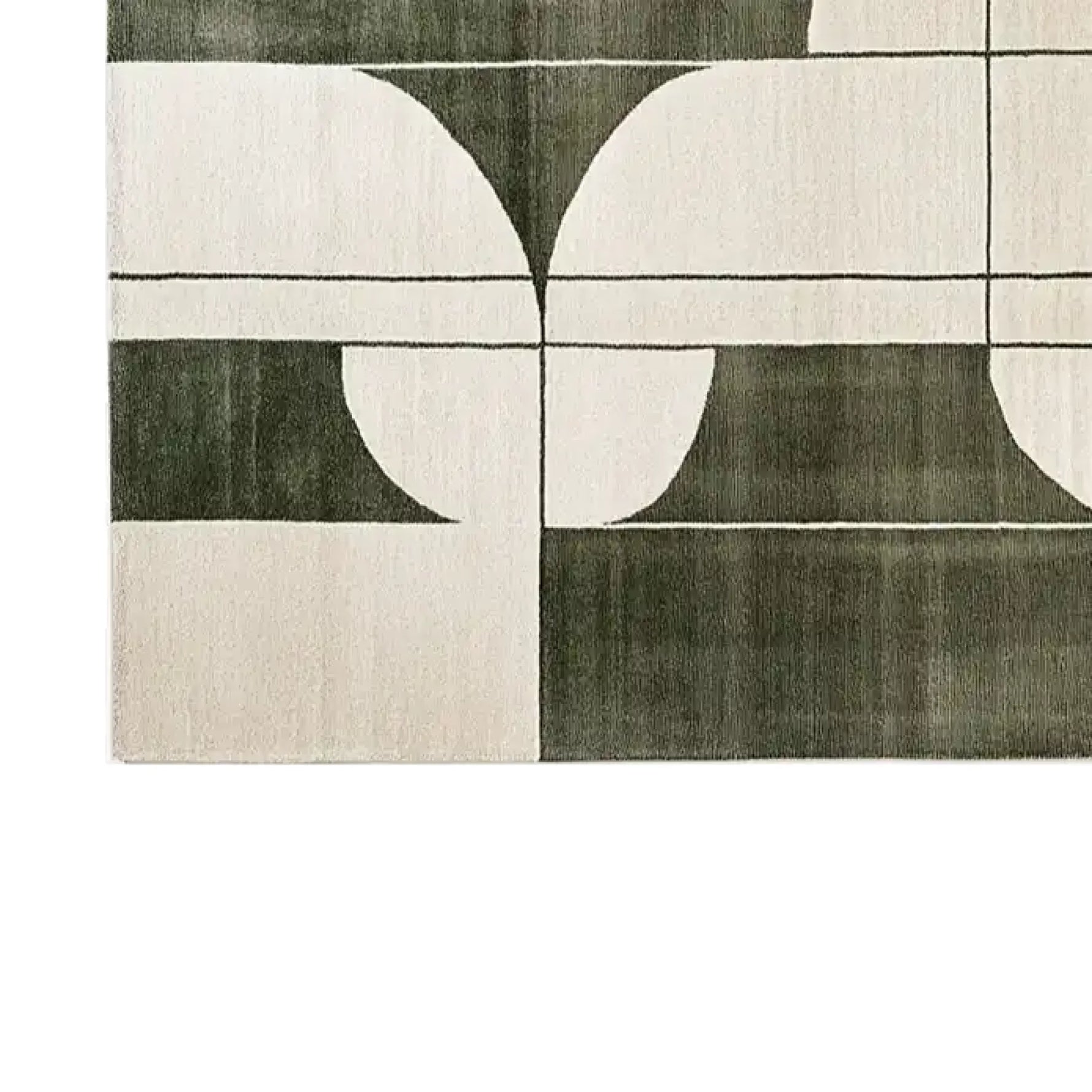 Top view of the Twilight Enchanted Mosaic Knotted Wool Rug, showcasing its contemporary abstract design. Perfect for adding a modern touch to living room area rugs, this wool rug features a striking pattern that enhances any space, ideal for area rugs for living room settings.