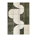 The Twilight Enchanted Mosaic Knotted Wool Rug features a contemporary design with abstract geometric patterns in soft earth tones. This area rug, perfect for enhancing living room spaces, combines elegance and modern style, making it an ideal choice for area rugs for living rooms. Crafted from high-quality wool, it adds a touch of sophistication to any home decor.