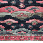 The Twilight Horizons Hand Tufted Area Rug features a captivating vintage design with abstract patterns in shades of pink, gray, and black. Perfect for adding a touch of elegance to living rooms, this wool rug showcases intricate motifs and a rich color palette, making it an ideal choice for those seeking stylish area rugs for living room spaces.