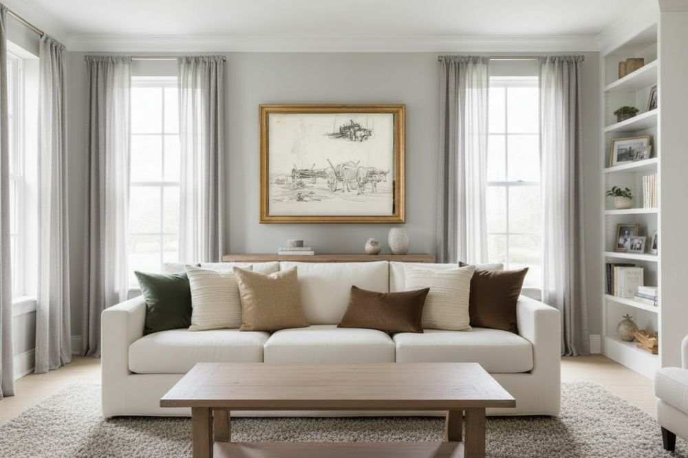 Framed room mockup - gold