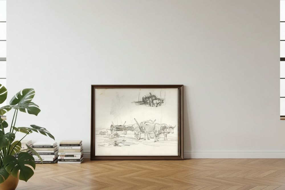 Framed room mockup - leaning