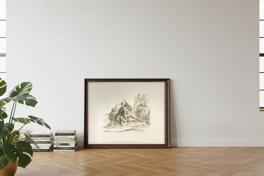 Framed room mockup - leaning