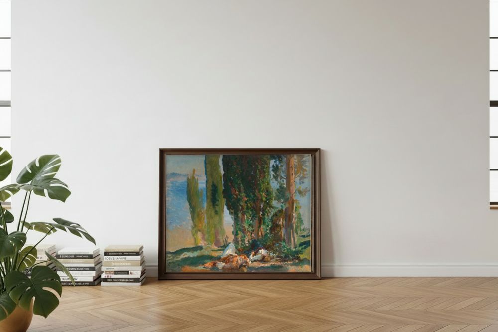 Framed room mockup - leaning