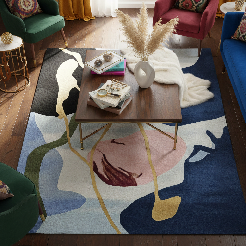 Underwater Mood Song Hand Tufted Rug