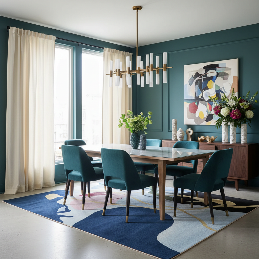 Underwater Mood Song Hand Tufted Rug