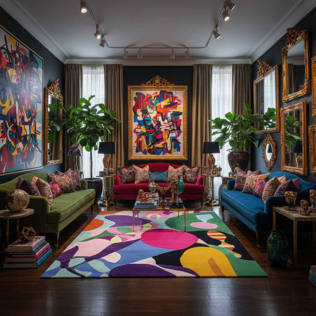 Unruly Spectrum Code Hand Tufted Rug