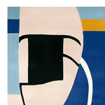 A contemporary hand tufted wool area rug featuring an abstract design with bold colors and shapes, perfect for adding a modern touch to living room area rugs.