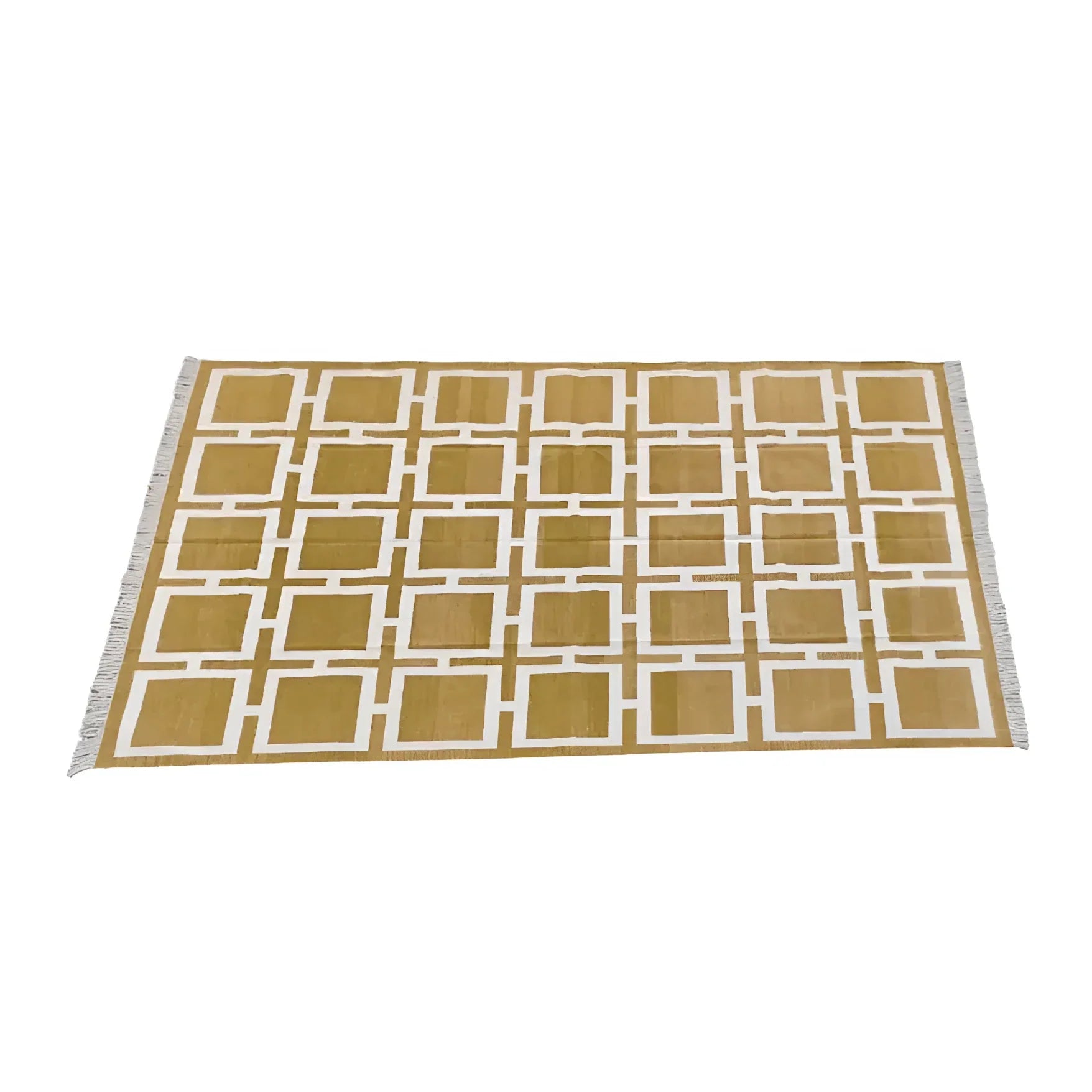 Vegetable Dyed Indian Dhurrie Cotton Rug - Medina Square