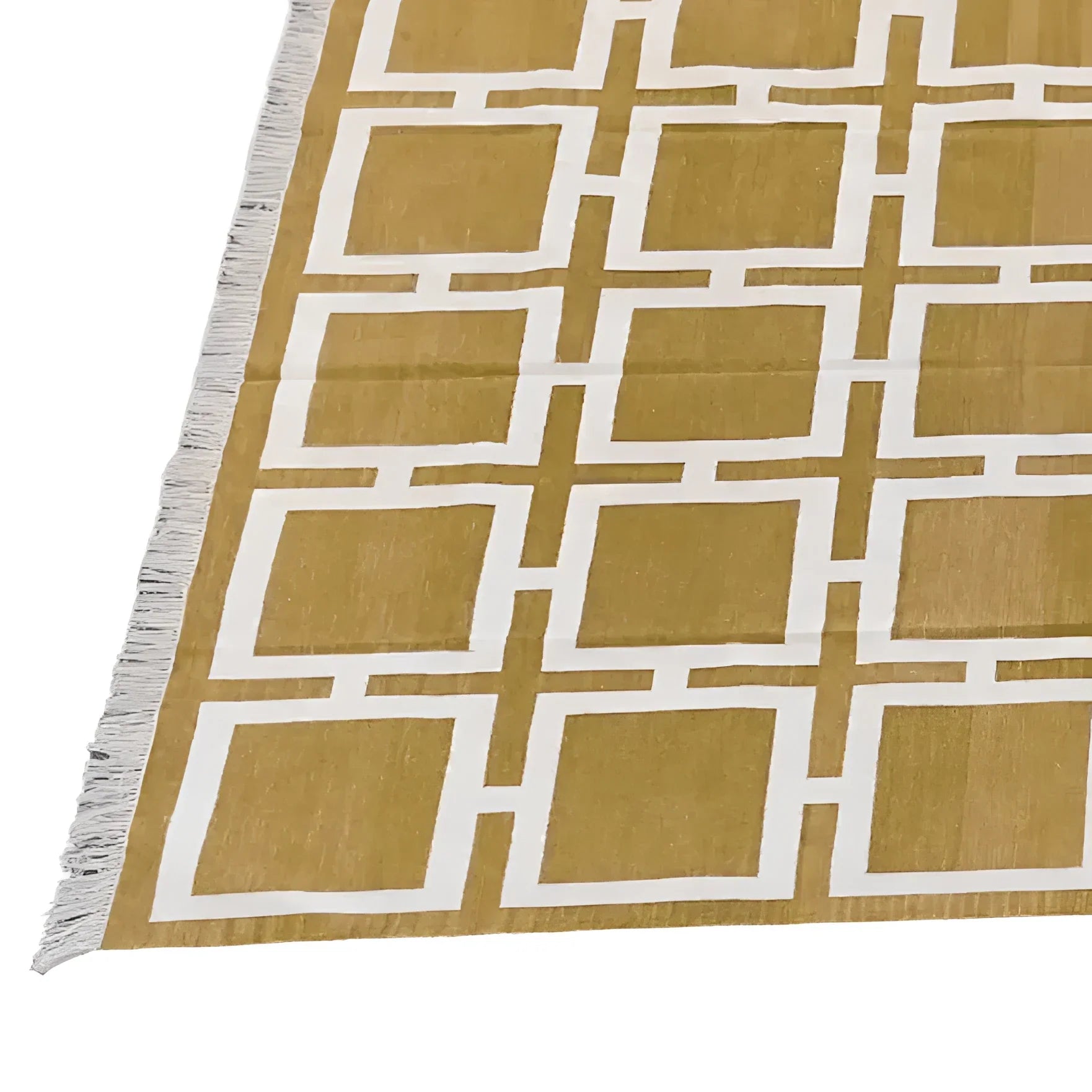 Vegetable Dyed Indian Dhurrie Cotton Rug - Medina Square