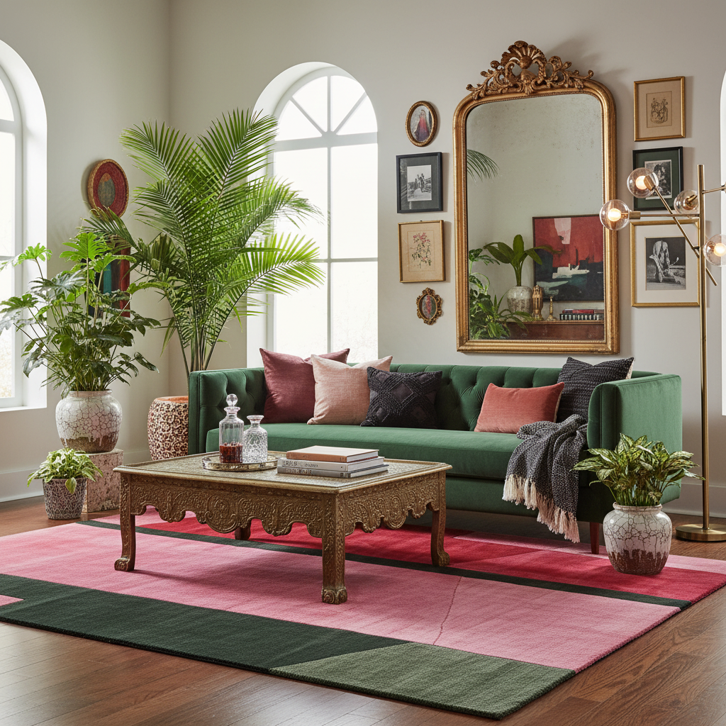 Velvet Stripe Tension Hand Tufted Rug