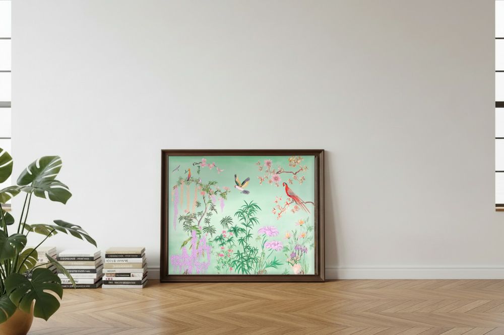 Framed room mockup - leaning