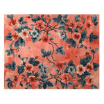 This vibrant Verdant Retreat Hand Knotted Rug beautifully showcases a floral design, perfect as a large area rug for living rooms or bedrooms. Crafted from wool, its intricate floral patterns in shades of blue and pink stand out against a soft background, making it ideal for living room rugs in 8x10 sizes.