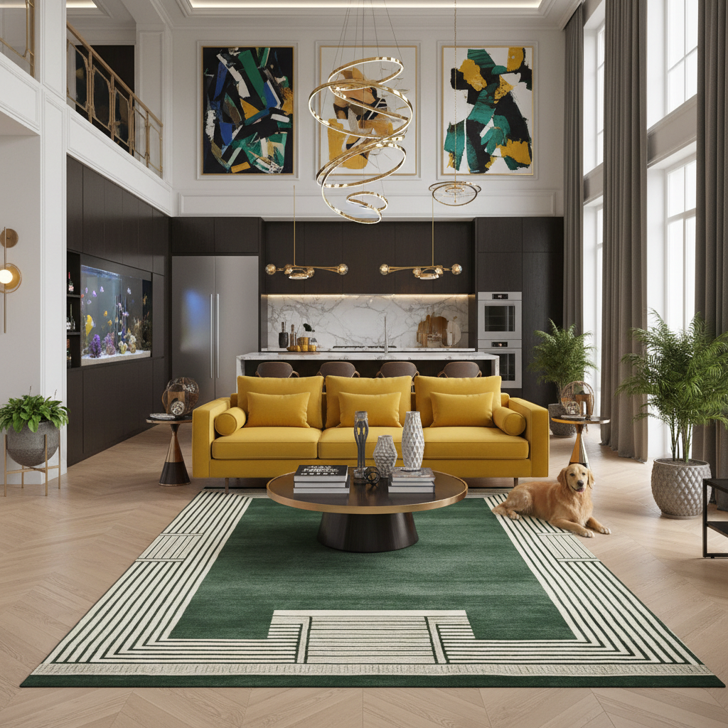 Verdant Sanctuary Hand Tufted Wool Rug