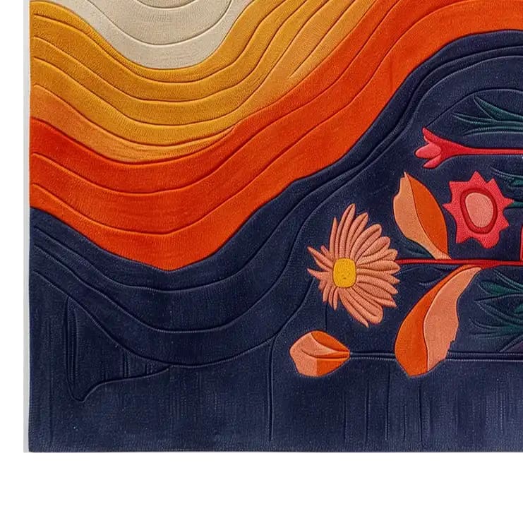 Vibrant Currents Hand Tufted Wool Rug
