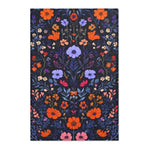 Square fringed woven tapestry with white cranes, golden moon and lotus flowers on aged green background, Vibrant Floral Embroidered Accent Rug crane tapestry