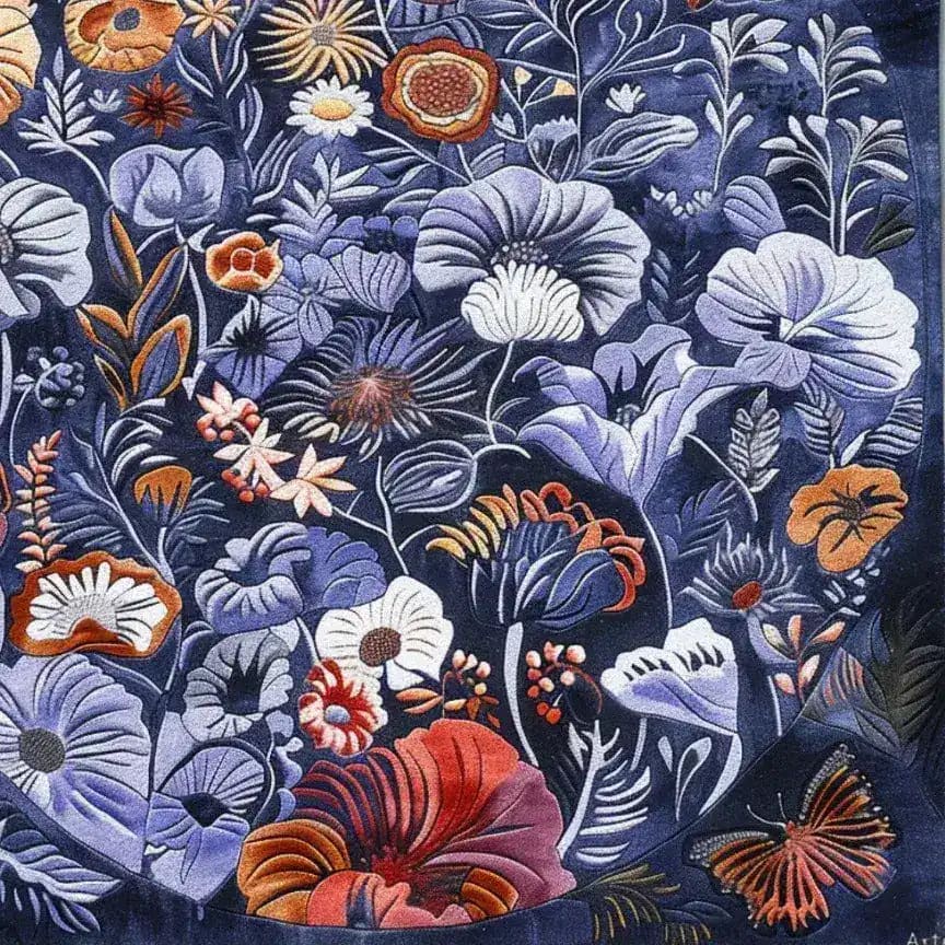 Vibrant Floral Medley Hand Tufted Area Rug featuring an intricate floral design in rich, colorful hues. Perfect for large living room spaces, this wool rug adds a touch of elegance and warmth, making it an ideal choice for living room area rugs.