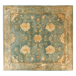 This elegant area rug features a beautiful floral design with intricate patterns in soft blues and creams, perfect for enhancing any living room. Hand-tufted from high-quality wool, this living room area rug brings a touch of sophistication and warmth to your home decor.