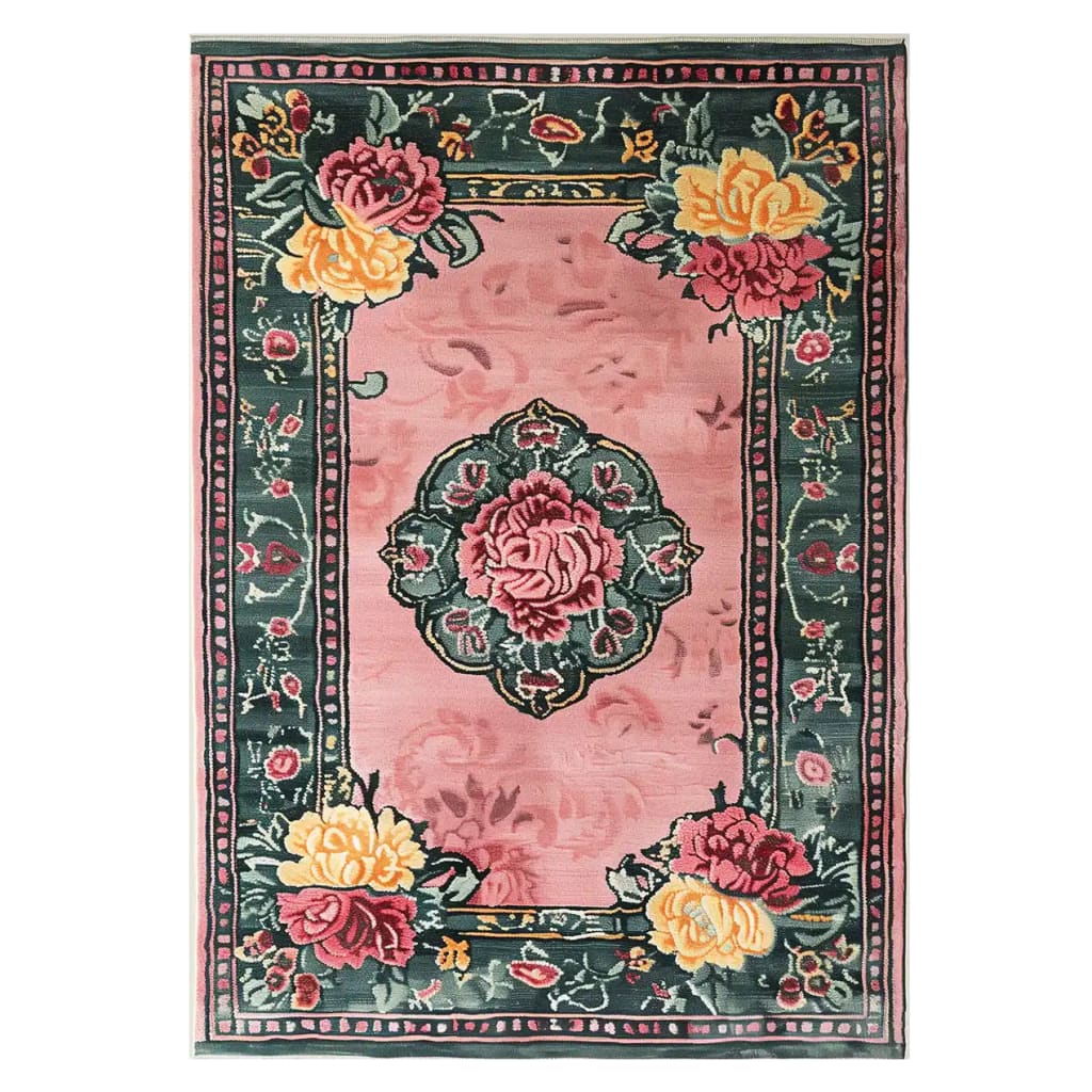 Victorian Bloom Hand Tufted Wool Rug featuring a vibrant floral design with rich colors, perfect for adding a vintage touch to any living room area. This elegant wool rug showcases intricate patterns and a classic aesthetic that enhances your space with both style and comfort.