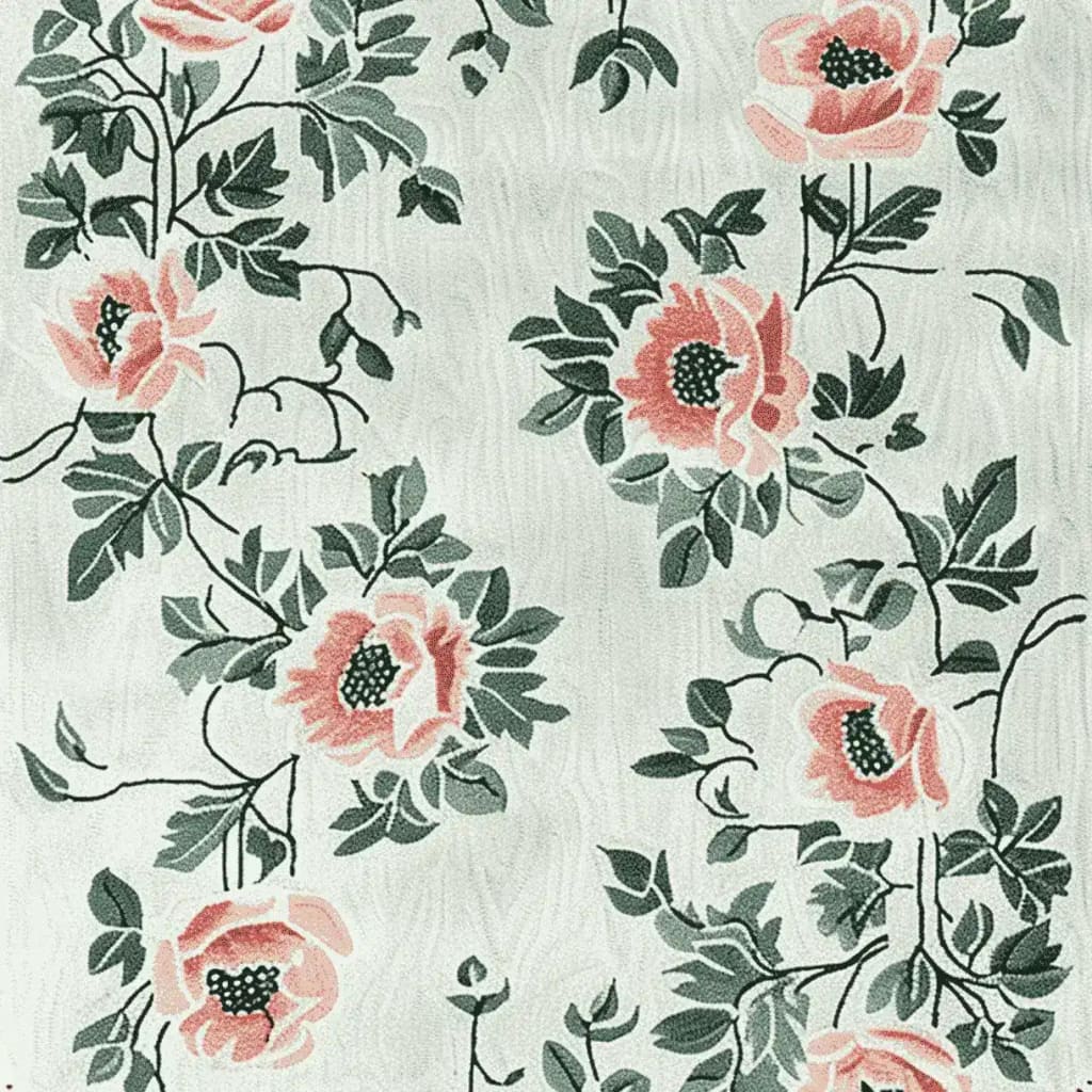 This image showcases a beautiful Victorian Floral Dance Hand Tufted Area Rug, perfect for adding a touch of elegance to any living space. The rug features a charming floral pattern with soft pink and green hues, ideal for those seeking stylish area rugs for the living room. Measuring 8x10, this wool rug combines classic design with modern comfort.