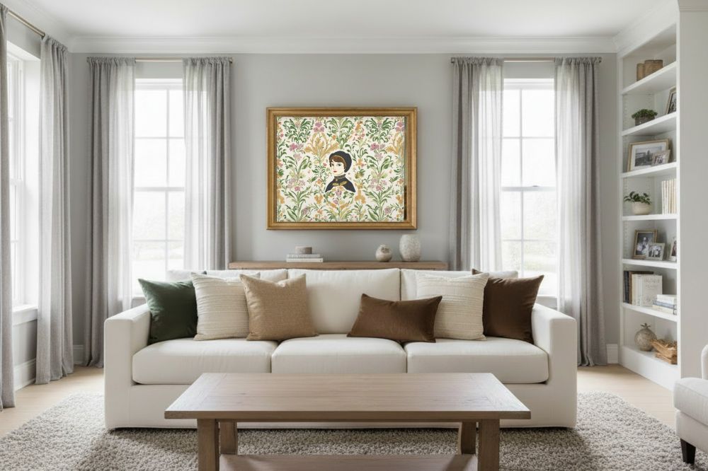 Framed room mockup - gold