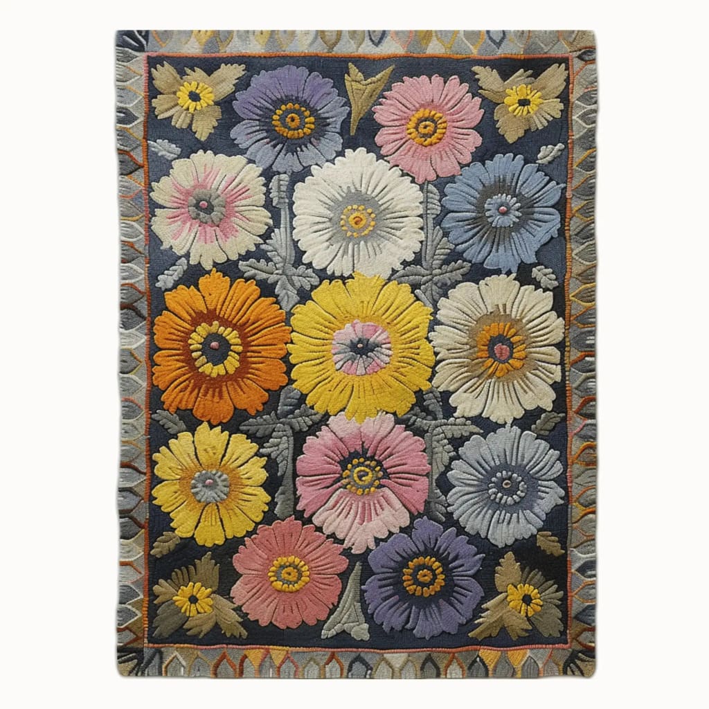 The Victorian Vignette Hand Tufted Wool Rug showcases an intricate floral pattern with vibrant colors, perfect for adding a vintage touch to your living room decor. This area rug, ideal for large living spaces, combines the elegance of a wool rug with the charm of vintage design, making it a standout piece among living room area rugs.