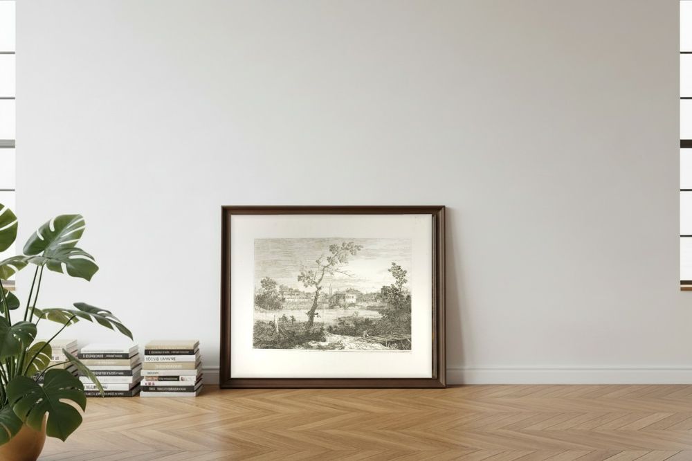 Framed room mockup - leaning