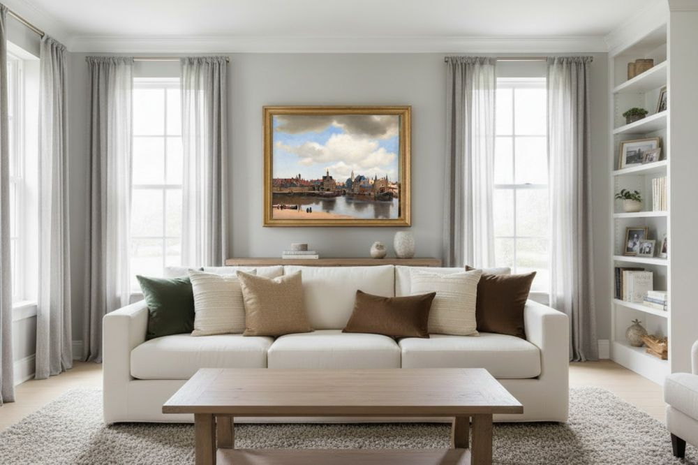 Framed room mockup - gold