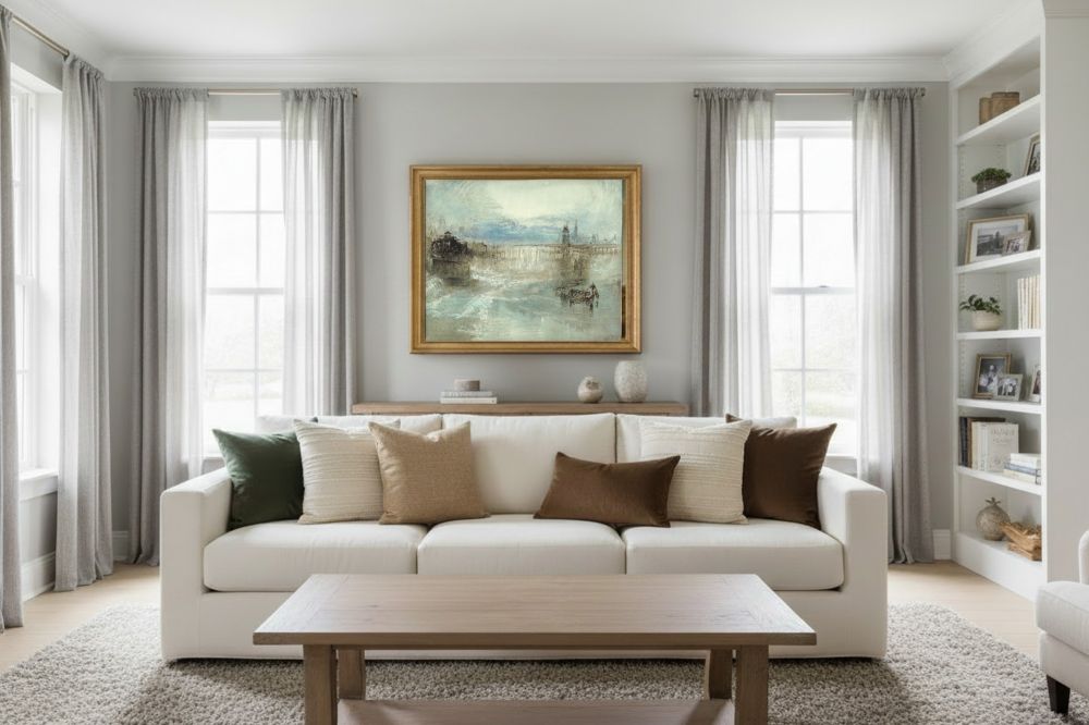 Framed room mockup - gold