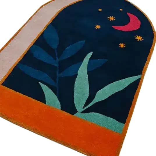 View of the Dark Night Hand-Tufted Area Rug - MAIA HOMES