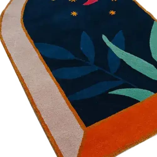 View of the Dark Night Hand-Tufted Area Rug - MAIA HOMES