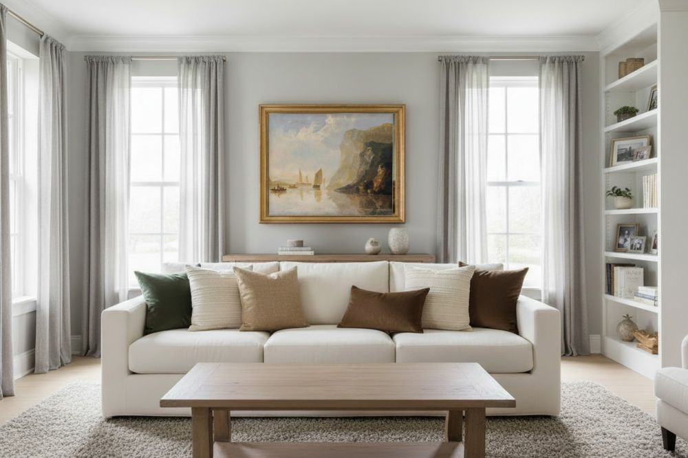 Framed room mockup - gold