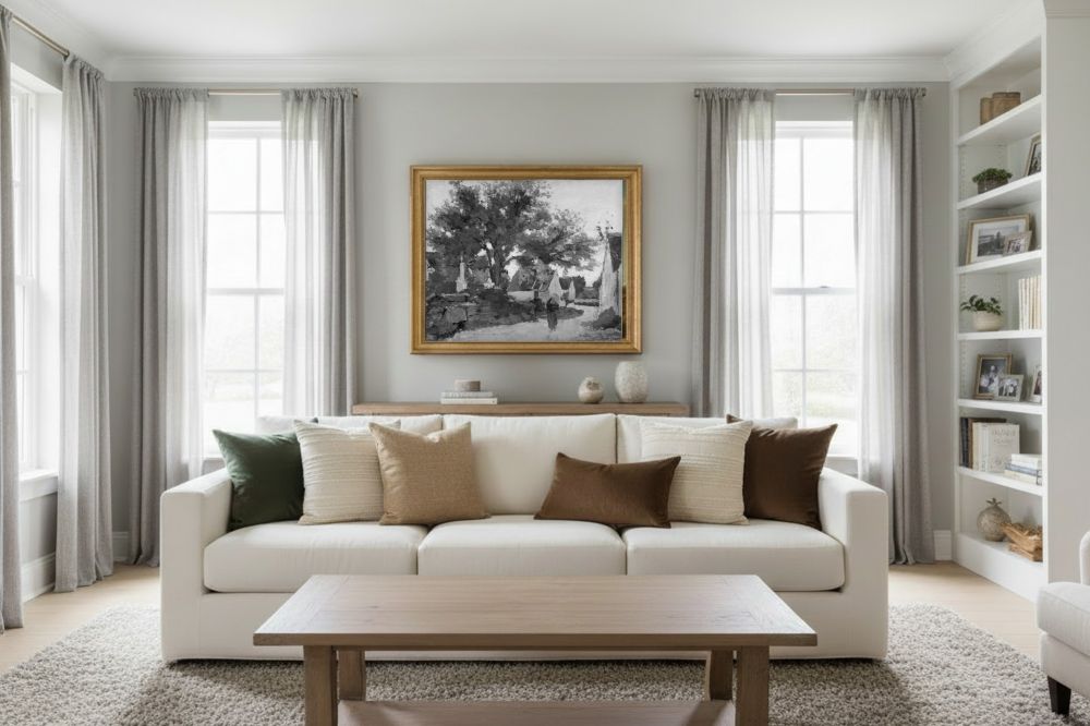 Framed room mockup - gold