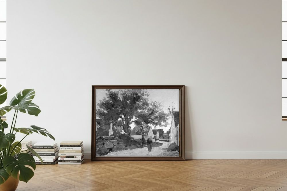Framed room mockup - leaning