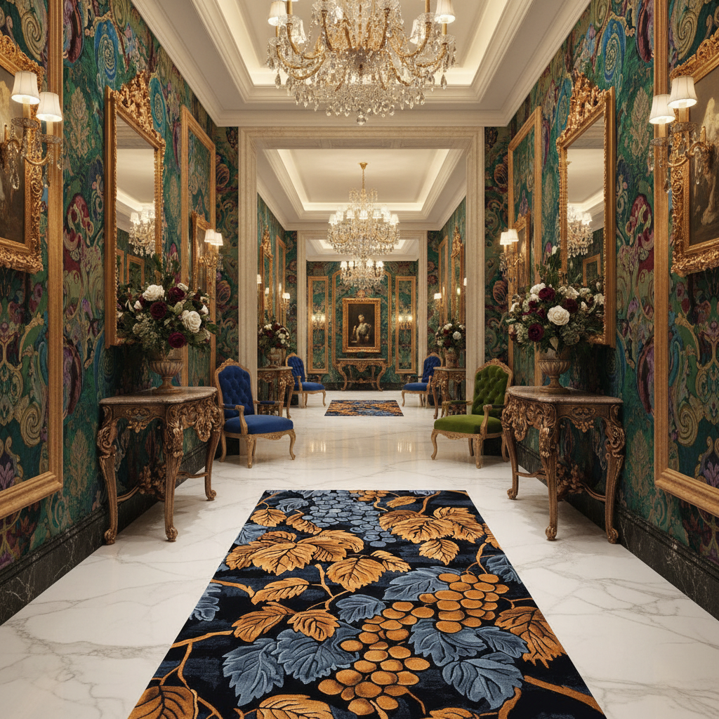 Vine Noir Hand Tufted Rug