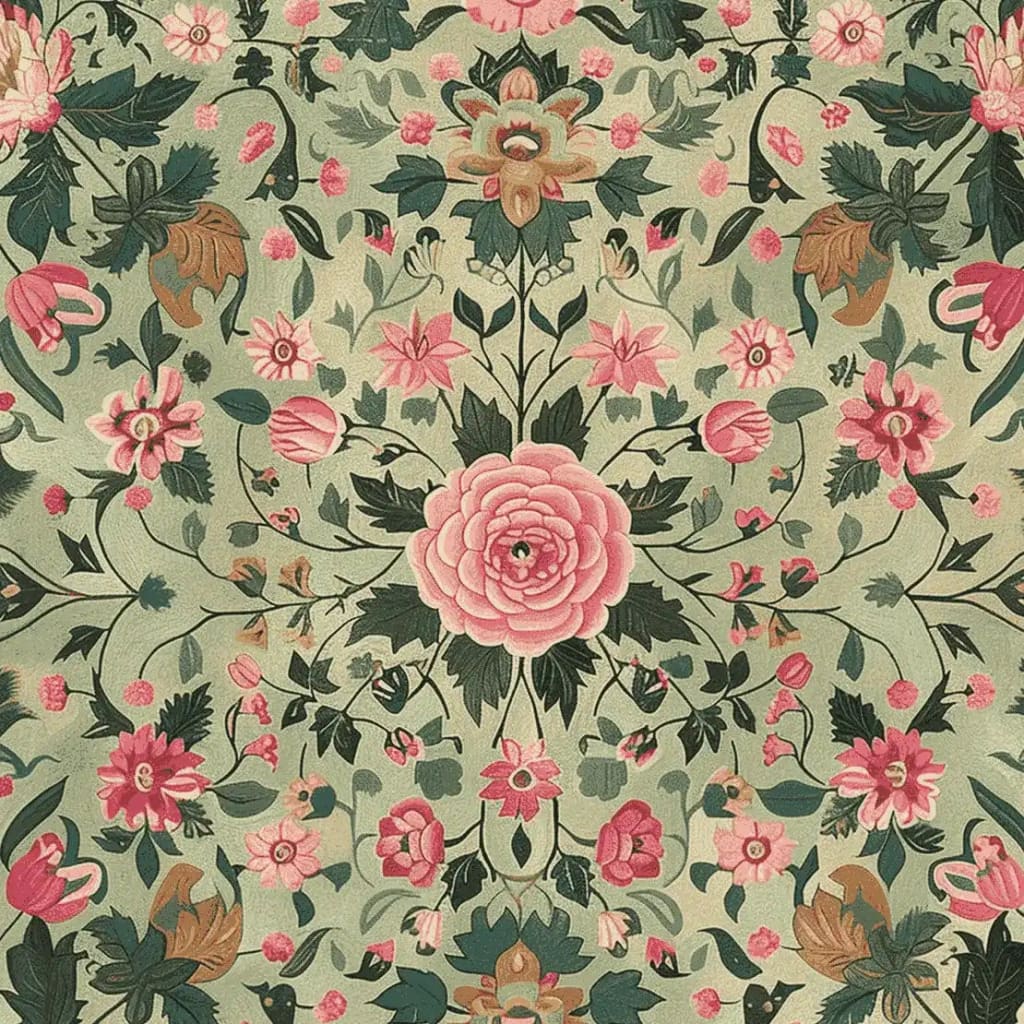 The Vinework Blossom Field Hand Tufted Rug is a stunning area rug featuring a vibrant floral pattern with pink and green hues. This wool rug is perfect for adding a touch of elegance to any living room. The intricate design on this square area rug makes it a standout piece among floral rugs, ideal for those seeking beautiful area rugs for living room decor.