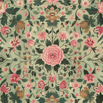 The Vinework Blossom Field Hand Tufted Rug is a stunning area rug featuring a vibrant floral pattern with pink and green hues. This wool rug is perfect for adding a touch of elegance to any living room. The intricate design on this square area rug makes it a standout piece among floral rugs, ideal for those seeking beautiful area rugs for living room decor.