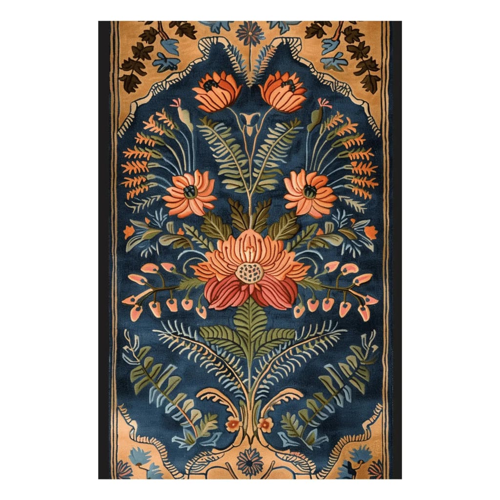 A beautifully designed vintage Aurum Garden hand-tufted area rug, perfect for the living room. The wool rug features an intricate floral pattern in vibrant colors, making it an ideal choice for living room rugs 8x10. This vintage rug adds a touch of elegance and charm to any living space, with its detailed floral design enhancing the aesthetic of your home.