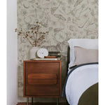 Vintage Botanic Light Brown Wallpaper