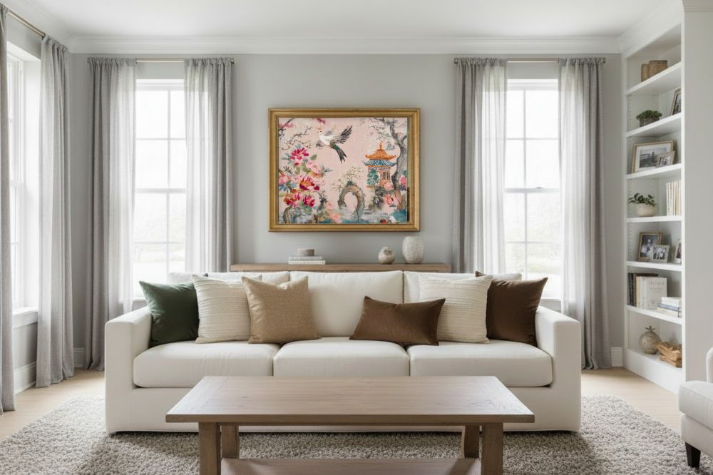 Framed room mockup - gold