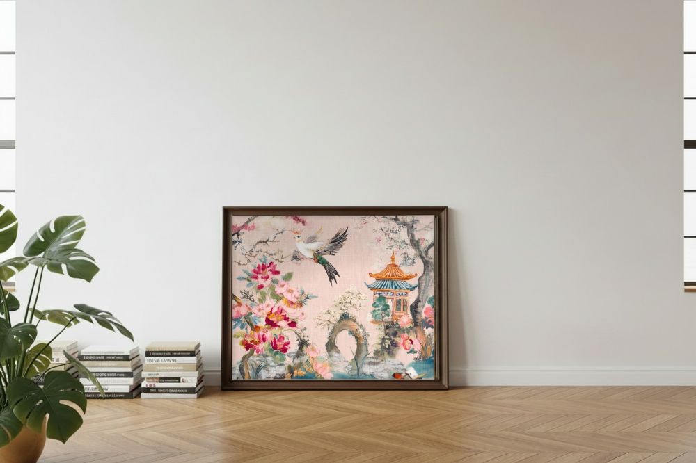 Framed room mockup - leaning