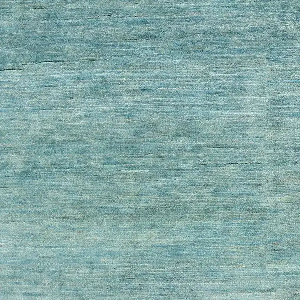 Top view of a Vintage Floral Bordered Chinoiserie Blue Wool Hand Knotted Area Rug, showcasing its elegant blue tones and intricate texture, perfect for large living room rugs and living room area rugs.