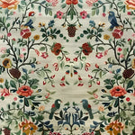 A beautifully detailed vintage floral hand tufted area rug featuring an intricate design of colorful flowers and birds on a soft, muted background. Perfect as a wool rug for adding elegance to a living room or bedroom, this floral rug captures a classic vintage aesthetic ideal for living room area rugs or as a statement piece in rugs for a bedroom.