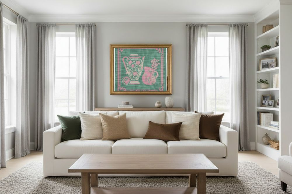 Framed room mockup - gold