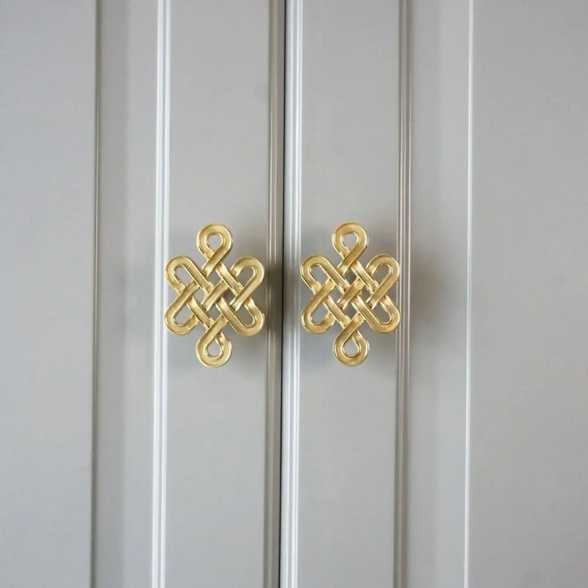 Vintage inspired Brass Twisted Cabinet Drawer Knob - set of 2 Default Title