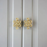 Vintage inspired Brass Twisted Cabinet Drawer Knob - set of 2 Default Title