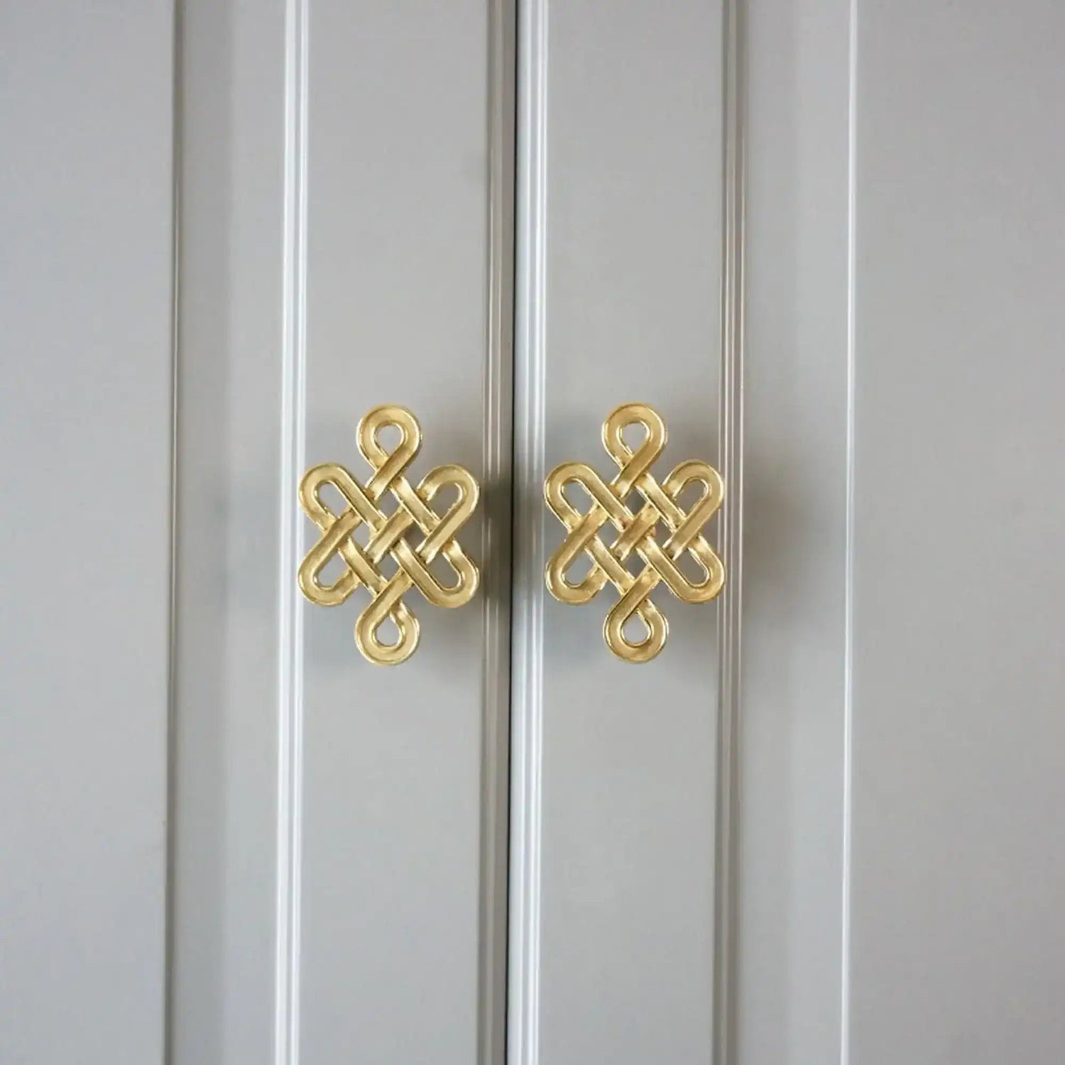 Vintage inspired Brass Twisted Cabinet Drawer Knob - set of 2 Default Title