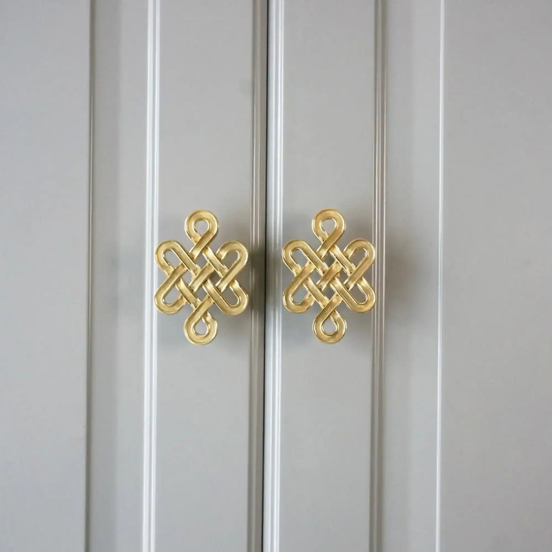 Vintage inspired Brass Twisted Cabinet Drawer Knob - set of 2 Default Title