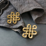 Vintage inspired Brass Twisted Cabinet Drawer Knob - set of 2