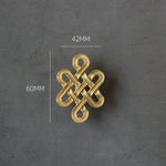 Vintage inspired Brass Twisted Cabinet Drawer Knob - set of 2