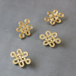 Vintage inspired Brass Twisted Cabinet Drawer Knob - set of 2